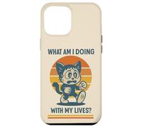 Qué Estoy Haciendo con mis Vidas Humor de Gato Vintage Carcasa para iPhone 12 Pro MAX