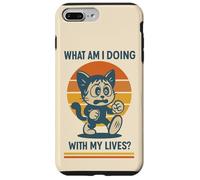 Qué Estoy Haciendo con mis Vidas Humor de Gato Vintage Carcasa para iPhone 7 Plus/8 Plus