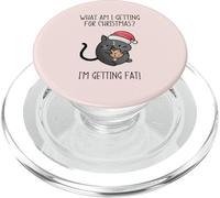 ¿Qué Estoy recibiendo para Navidad? Me Estoy poniendo Gordo Gato Divertido PopSockets PopGrip para MagSafe