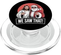 Qué graciosos Jesús y Papá Noel que vimos esa Navidad PopSockets PopGrip para MagSafe