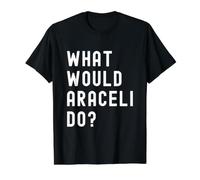¿Qué haría Araceli? Camiseta gráfica económica, Hombre, Negro, S