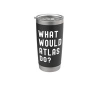 ¿Qué haría Atlas? Vaso térmico de acero inoxidable de doble pared
