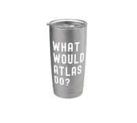 ¿Qué haría Atlas? Vaso térmico de acero inoxidable de doble pared