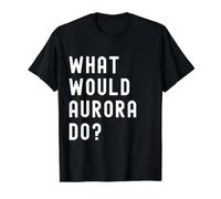 ¿Qué haría Aurora? Camiseta gráfica económica, Hombre, Negro, S