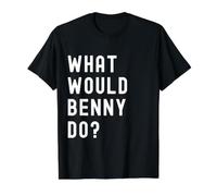 ¿Qué haría Benny? Camiseta gráfica económica, Hombre, Negro, S
