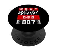 ¿Qué haría Chris? Camiseta Nombre Chris PopSockets PopGrip Adhesivo