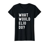 ¿Qué haría Elio? Camiseta gráfica económica, Mujer, Negro, XL