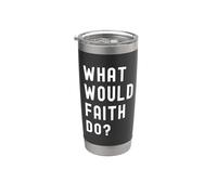 ¿Qué haría Faith? Vaso térmico de acero inoxidable de doble pared