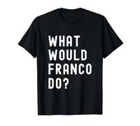 ¿Qué haría Franco? Camiseta gráfica económica, Hombre, Negro, XL