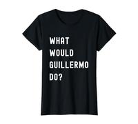 ¿Qué haría Guillermo? Camiseta gráfica económica, Mujer, Negro, L