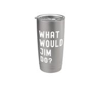¿Qué haría Jim? Vaso térmico de acero inoxidable de doble pared
