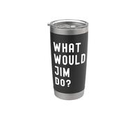 ¿Qué haría Jim? Vaso térmico de acero inoxidable de doble pared