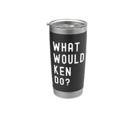 ¿Qué haría Ken? Vaso térmico de acero inoxidable de doble pared