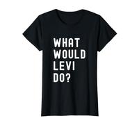 ¿Qué haría Levi? Camiseta gráfica económica, Mujer, Negro, S