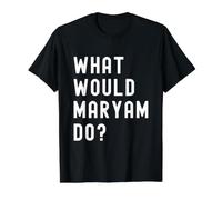 ¿Qué haría Maryam? Camiseta gráfica económica, Hombre, Negro, S