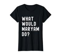 ¿Qué haría Maryam? Camiseta gráfica económica, Mujer, Negro, S