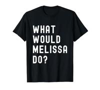 ¿Qué haría Melissa? Camiseta gráfica económica, Hombre, Negro, M