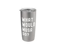 ¿Qué haría Musa? Vaso térmico de acero inoxidable de doble pared