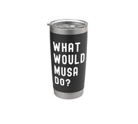 ¿Qué haría Musa? Vaso térmico de acero inoxidable de doble pared