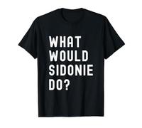 ¿Qué haría Sidonie? Camiseta gráfica económica, Hombre, Negro, XL