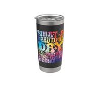 Qué hermoso día Respetar los pronombres ajenos LGBT Vaso térmico de acero inoxidable de doble pared