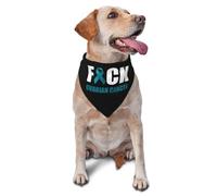 Que Le Den Al Lazo Turquesa De Concienciación sobre El Cáncer De Ovario Bandanas Triangulares para Perro Algodón Pañuelo para Perros Y Gatos Ajustable Pañuelos para Perros