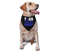 Que Le Jodan Al Cáncer De Colon Cinta Azul Pañuelo para Perros Y Gatos Algodón Bufanda De Mascota Baberos Triangulares Ajustable Triángulo Baberos Bufandas