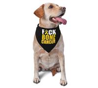 Que Le Jodan Al Cáncer De Huesos Cinta Amarilla Bandanas Triangulares para Perro Ajustable Triángulo Baberos Bufandas Algodón Pañuelo Triangular para Mascotas