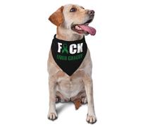 Que Le Jodan Al Lazo Verde De Concienciación sobre El Cáncer De Hígado. Pañuelos para Perros Duradero Pañuelo Triangular para Mascotas Lavable Pañuelo para Perros Y Gatos