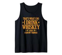 Que lo Que Hago Bebo Whisky y sé Cosas Camiseta sin Mangas