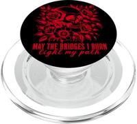 Que los Puentes Que quemo del gótico iluminen mi Camino con Rosas en Forma de Calavera PopSockets PopGrip para MagSafe