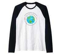 Qué Mundo Maravilloso - Pareja de Globos de corazón Alrededor de la Tierra Camiseta Manga Raglan