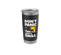 Que no Cunda el Pánico Solo un Simulacro - Humor Manitas Vaso térmico de acero inoxidable de doble pared