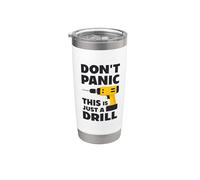 Que no Cunda el Pánico Solo un Simulacro - Humor Manitas Vaso térmico de acero inoxidable de doble pared