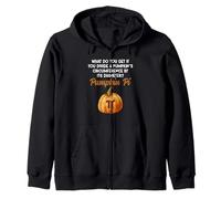 ¿Qué obtienes si Divides una Calabaza Pi Funny Halloween Sudadera con Capucha