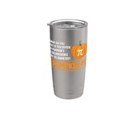 ¿Qué obtienes si divides una calabaza Pi Funny Halloween Vaso térmico de acero inoxidable de doble pared