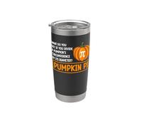¿Qué obtienes si divides una calabaza Pi Funny Halloween Vaso térmico de acero inoxidable de doble pared