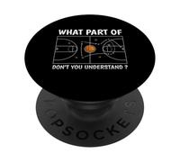 ¿Qué Parte de Don't You Understand Basketball Coach Funny PopSockets PopGrip Adhesivo
