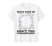 ¿Qué Parte de no entiendes - Bioquímica Ciclo de Krebs Camiseta gráfica económica, Hombre, Blanco, L