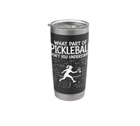 ¿Qué parte de Pickleball no entiendes jugadora femenina? Vaso térmico de acero inoxidable de doble pared