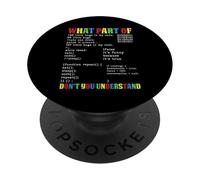 Qué Parte de ti no Entiende la programación de codificación Divertida PopSockets PopGrip Adhesivo