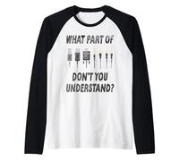 Qué Parte no entiendes Ingeniero de Sonido Divertido Camiseta Manga Raglan