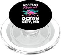 ¿Qué Pasa Flockers Vamos a Ocean City Maryland Flamingo PopSockets PopGrip para MagSafe