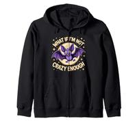 ¿Qué pasa si no estoy lo suficientemente loco Bat Crazy Animal Pun Sudadera con Capucha