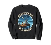 ¿Qué Pasa si no Soy lo Suficientemente Tonto Divertido Tonto Ganso Meme Puesta del Sol Sudadera