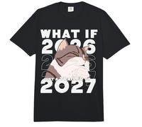 ¿Qué pasaría si 2026 Fuera Solo un Trailer para 2027? Meme de Gato Divertido Comfort Colors Adult Heavyweight T-Shirt