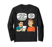 ¿Qué Quiere Miau? - Divertido diseño de Juego de Palabras de Gato Manga Larga