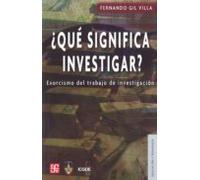 Que Significa Investigar