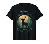 Qué Sucede en Deer Camp Deer Hunter Hunting Deer Season Camiseta