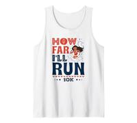 Qué Tan lejos correré - Carrera de Corredor empoderado 10K Camiseta sin Mangas